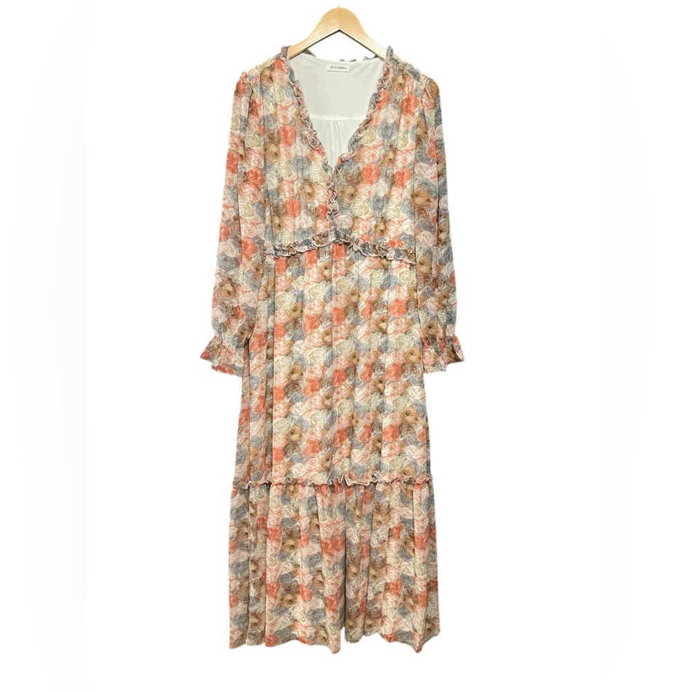 Vintage Floral Long Sleeve Dress - Picture 2 of 4